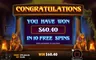 Free spins screen