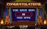 Free spins screen