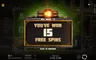 Free spins screen