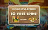 Free spins screen