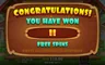 Free spins screen