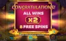 Free spins screen