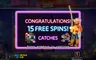 Free spins screen