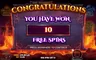 Free spins screen