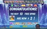 Free spins screen