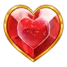 Red heart-gem