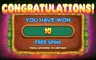 Free spins screen