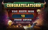 Free spins screen