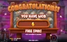 Free spins screen
