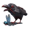 Crow (with dead dragonfly)