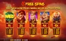 Free spins screen