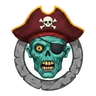 Pirate zombie head (higher tier)