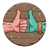 Scatter (thumbs-up hand)