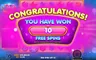 Free spins screen