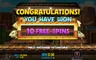 Free spins screen