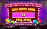Free spins screen