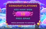 Free spins screen