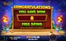 Free spins screen
