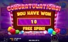 Free spins screen