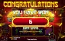 Free spins screen