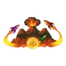 Golden Volcano tile