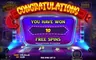 Free spins screen