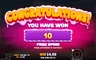 Free spins screen