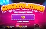 Free spins screen