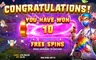 Free spins screen