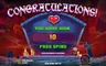 Free spins screen