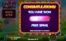 Free spins screen