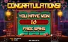 Free spins screen