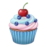 Cherry-Blueberry Cupcake (tier B)