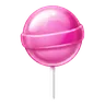 Pink/magenta striped lollipop