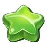 Green star-shaped candy