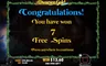 Free spins screen