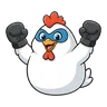 Chicken mascot host