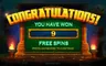 Free spins screen