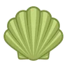 Green scallop shell