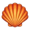 Orange scallop shell