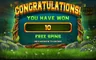 Free spins screen