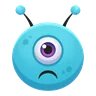 Alien (Blue, Round, Single Eye)