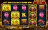 Free spins screen