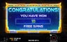 Free spins screen
