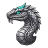 Silver serpent hexagon