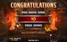 Free spins screen