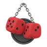 Red fuzzy dice