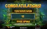Free spins screen