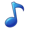 Blue eighth note (single)