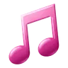 Pink eighth notes (pair)